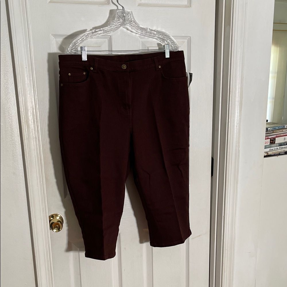 Style & Co. Chocolate Brown Crop Jeans NWT